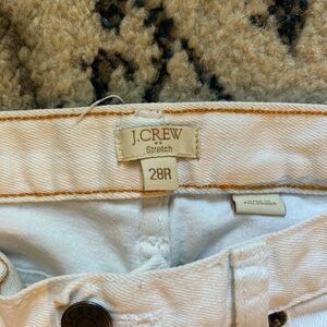 J. Crew White Straight Leg Jeans with Premium Denim